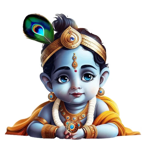 Hindu God Lord Baby Krishna 100% waterproof vinyl sticker decal - many sizes
