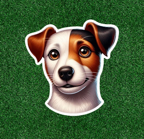 Cute Jack Russell Terrier dog vinyl sticker decal - many sizes available