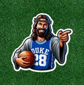 Jesus is a Duke Basketball fan 100% waterproof vinyl sticker - several sizes