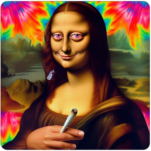 Mona Lisa is stoned 100% waterproof vinyl sticker decal - several sizes