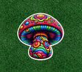 Colorful psychedelic mushroom 100% waterproof  vinyl sticker - several sizes