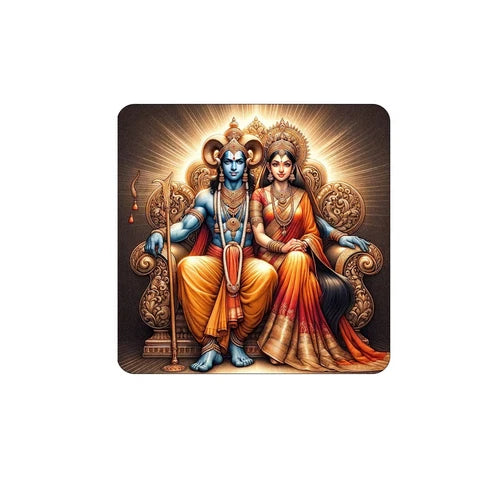 Hindu God and Goddess Lord Ram and Sita waterproof vinyl sticker - many sizes