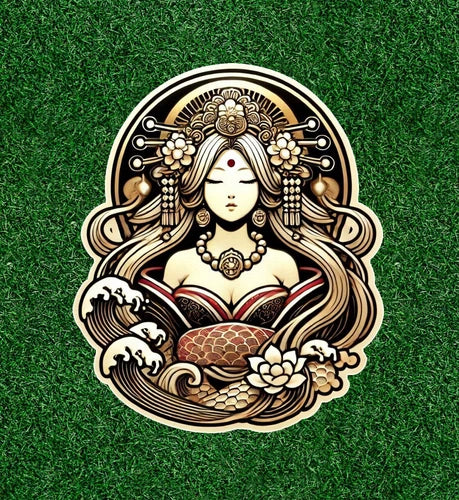 Japanese Sun Goddess Amaterasu 100% waterproof vinyl sticker decal - many sizes