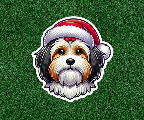 Christmas Havanese dog 100% waterproof vinyl sticker decal - many sizes
