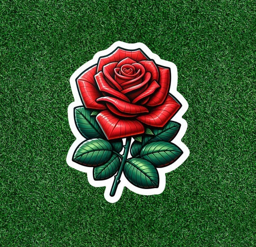 Beautiful red rose vinyl sticker decal - many sizes available