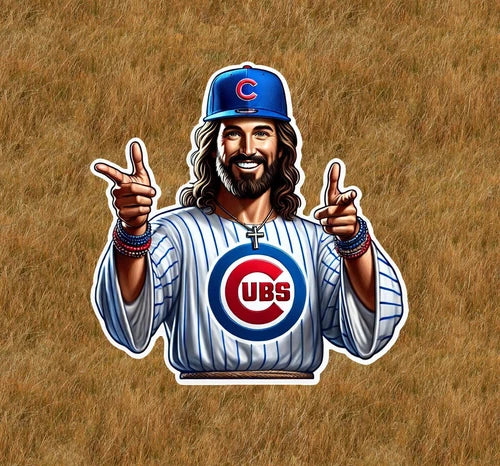 Jesus is a Chicago fan 100% waterproof vinyl sticker decal - several sizes