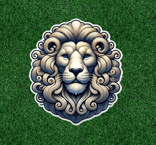 Beautiful Lion head 100% waterproof vinyl sticker decal - many sizes available