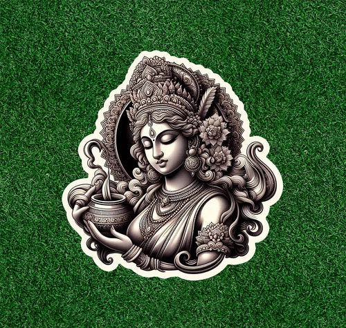Hindu Goddess Saraswati 100% waterproof vinyl sticker decal - many sizes