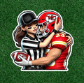 Referee loving a Chiefs player 100% waterproof vinyl sticker - several sizes