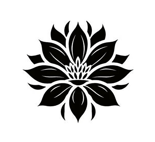 Lotus Blossom flower vinyl sticker decal - many sizes / colors available