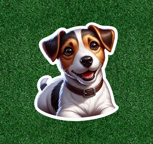 Cute Jack Russell Terrier dog vinyl sticker decal - many sizes available