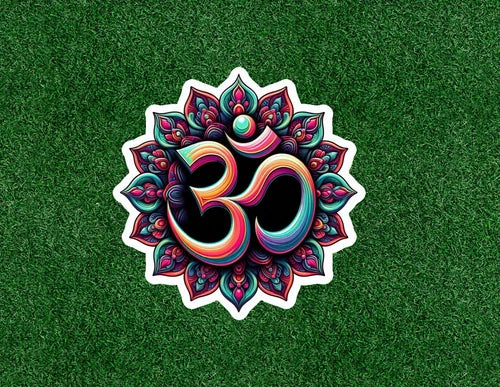 Hindu Indian Om meditation symbol 100% waterproof vinyl sticker - many sizes