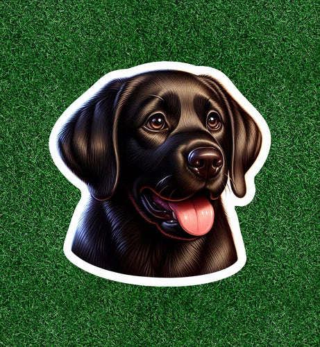 Black Labrador Retriever dog 100% waterproof vinyl sticker decal - many sizes