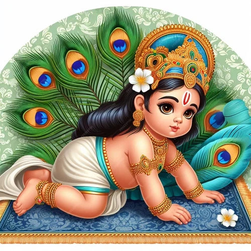 Hindu God Lord Baby Ram 100% waterproof vinyl decal sticker - many sizes