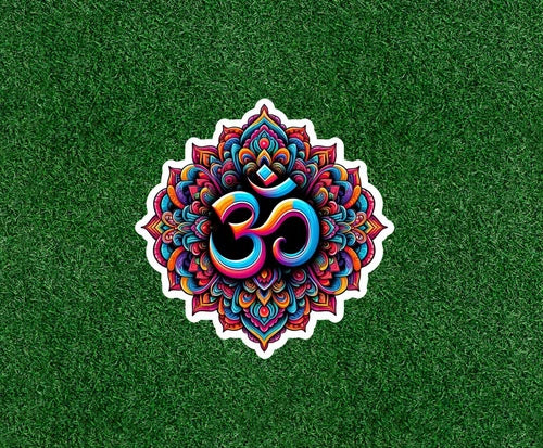 Hindu Indian Om meditation symbol waterproof vinyl decal sticker - many sizes