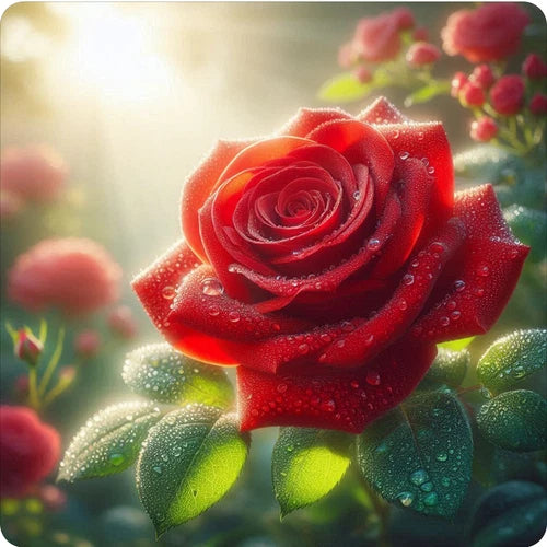 Beautiful red rose 100% waterproof vinyl sticker decal - many sizes available