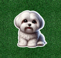 Cute Maltese dog waterproof vinyl sticker decal - many sizes available