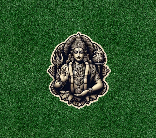Hindu God Lord Vishnu 100% waterproof  vinyl sticker decal - many sizes