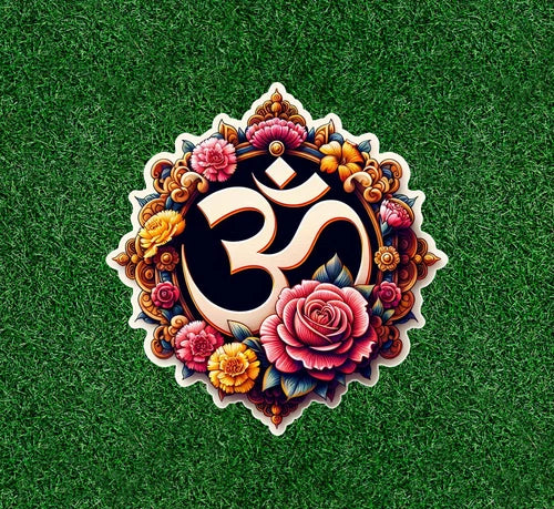 Hindu Indian Om meditation symbol waterproof vinyl decal sticker - many sizes