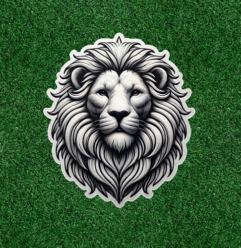 Beautiful Lion head 100% waterproof vinyl sticker decal - many sizes available
