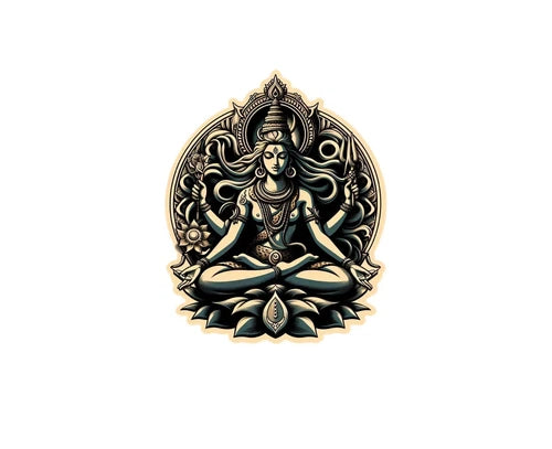 Hindu Goddess Shiva 100% waterproof vinyl sticker decal - many sizes available