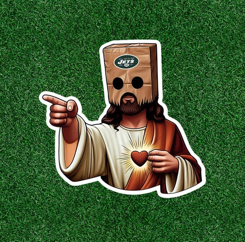 Jesus is a Jets fan 100% waterproof vinyl sticker decal - several sizes