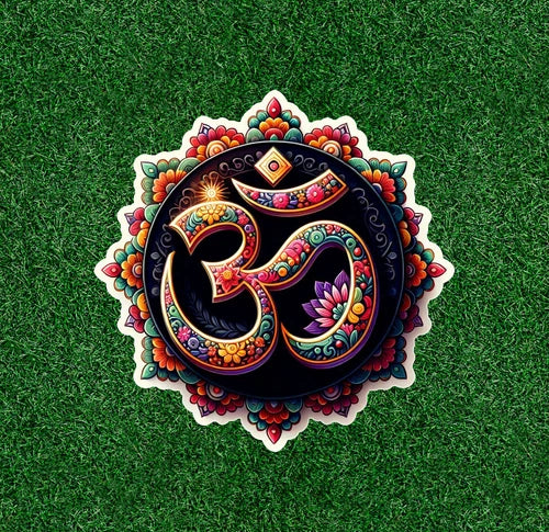 Hindu Indian Om meditation symbol waterproof vinyl decal sticker - many sizes