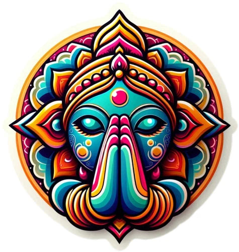 Namaste mandala Indian prayer design waterproof vinyl decal sticker - many sizes