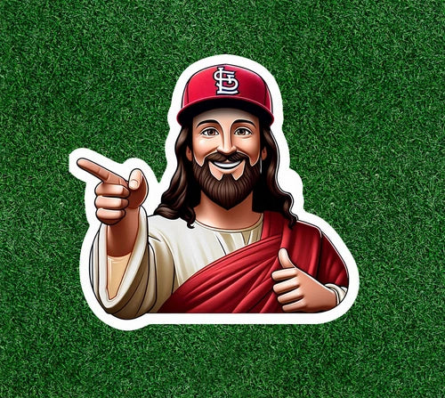 Jesus is a Cardinals fan 100% waterproof vinyl sticker decal - several sizes