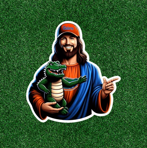 Jesus is an Florida fan 100% waterproof vinyl sticker decal - several sizes