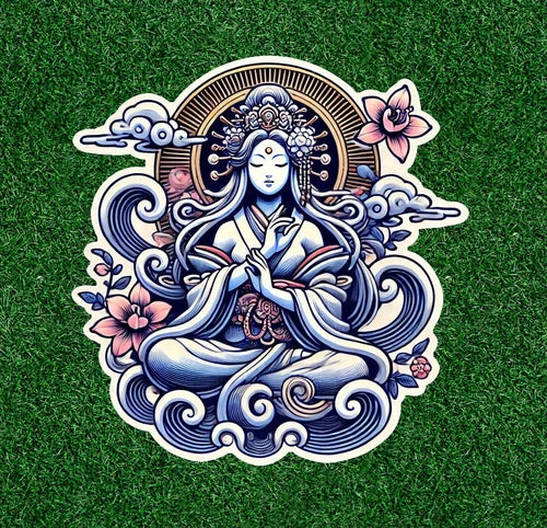 Japanese Sun Goddess Amaterasu 100% waterproof vinyl sticker decal - many sizes