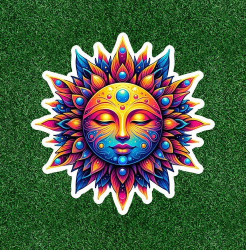 Beautiful Celstial Sun 100% waterproof vinyl sticker decal - many sizes