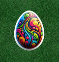 Colorful easter egg design sticker decal - several sizes available