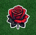 Beautiful red rose 100% waterproof vinyl sticker decal - many sizes available