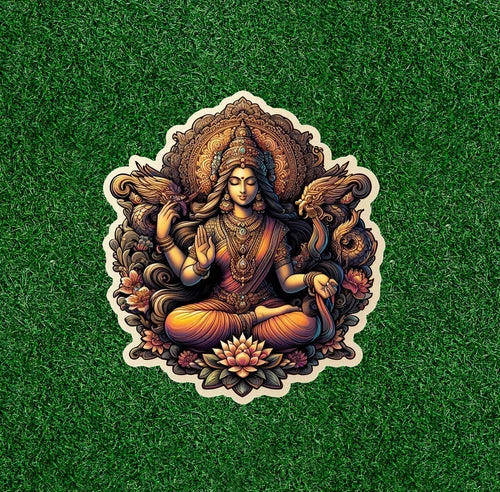 Hindu Goddess Saraswati 100% waterproof vinyl sticker decal - many sizes
