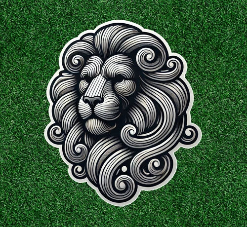 Beautiful Lion head 100% waterproof vinyl sticker decal - many sizes available