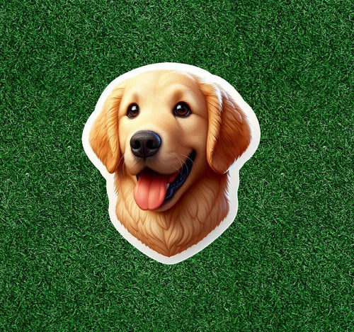 Cute Golden Retriever dog 100% waterproof vinyl sticker decal - many sizes