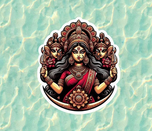 Hindu Goddess Durga 100% waterproof vinyl decal sticker - many sizes available
