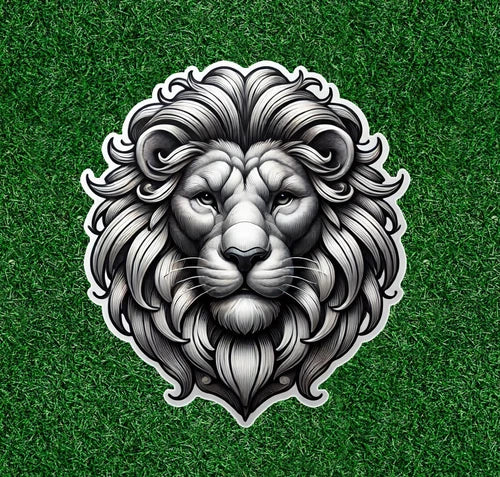 Beautiful Lion head 100% waterproof vinyl sticker decal - many sizes available