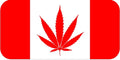 Canada Flag with Marijuana Leaf 100% waterproof vinyl sticker decal - many sizes