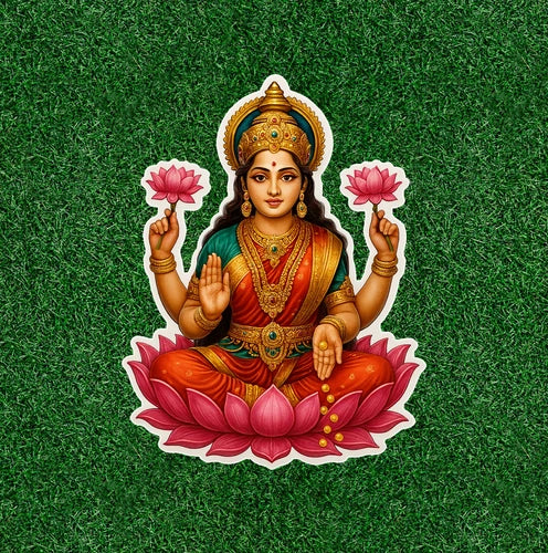 Hindu Goddess Lakshmi / Laxmi waterproof  vinyl sticker - many sizes available