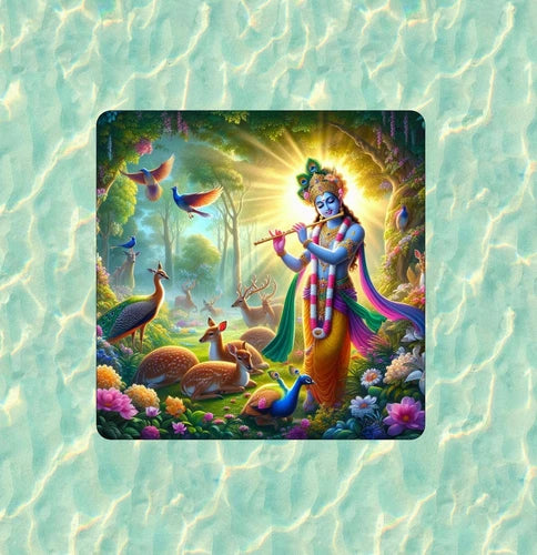 Hindu God Lord Krishna 100% waterproof vinyl decal sticker - many sizes