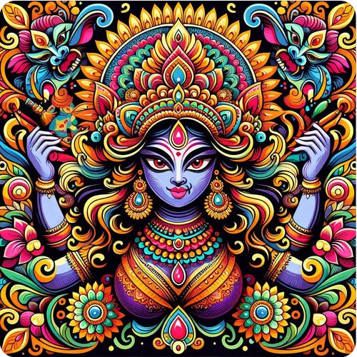Hindu Goddess Kali mandala design waterproof vinyl sticker decal - many sizes