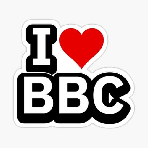 I LOVE BBC 100% waterproof vinyl decal sticker - many sizes available