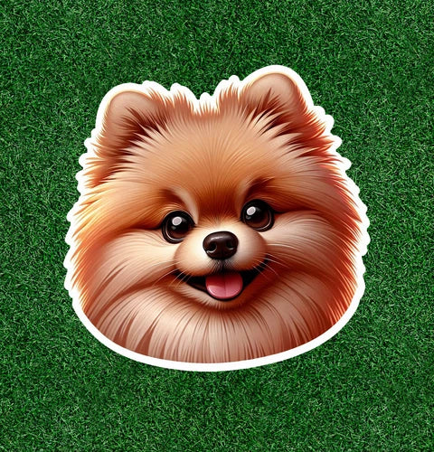 Cute Pomeranian dog 100% waterproof vinyl sticker decal - many sizes