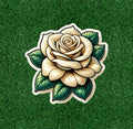 Beautiful white rose 100% waterproof vinyl sticker decal - many sizes available