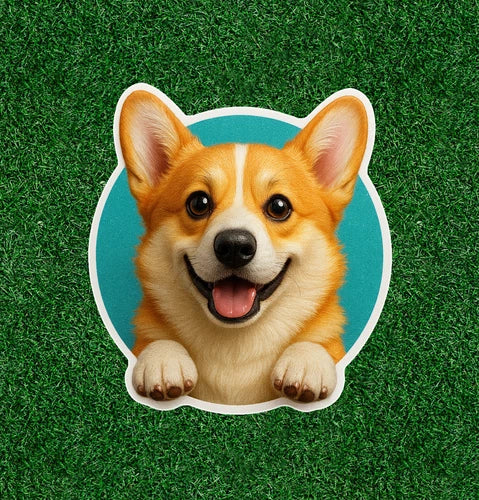 Cute Corgi dog waterproof vinyl sticker decal - many sizes available