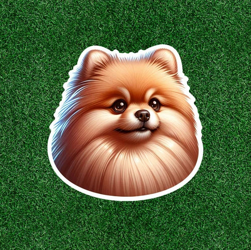 Cute Pomeranian dog 100% waterproof vinyl sticker decal - many sizes