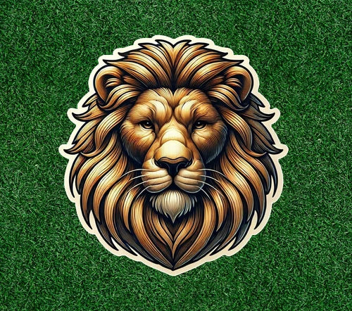 Beautiful Lion head 100% waterproof vinyl sticker decal - many sizes available