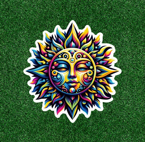 Beautiful Celstial Sun 100% waterproof vinyl sticker decal - many sizes